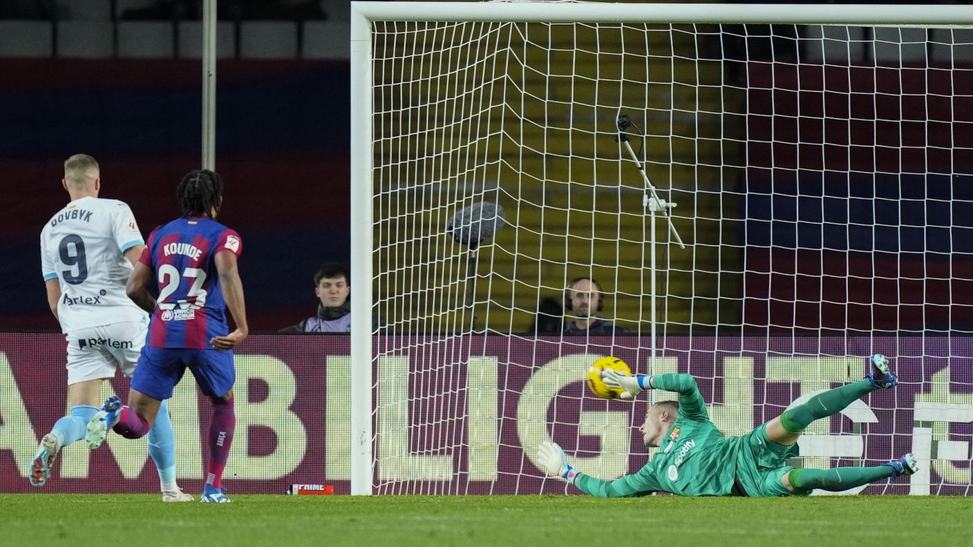 ter Stegen battuto da Dovbyk