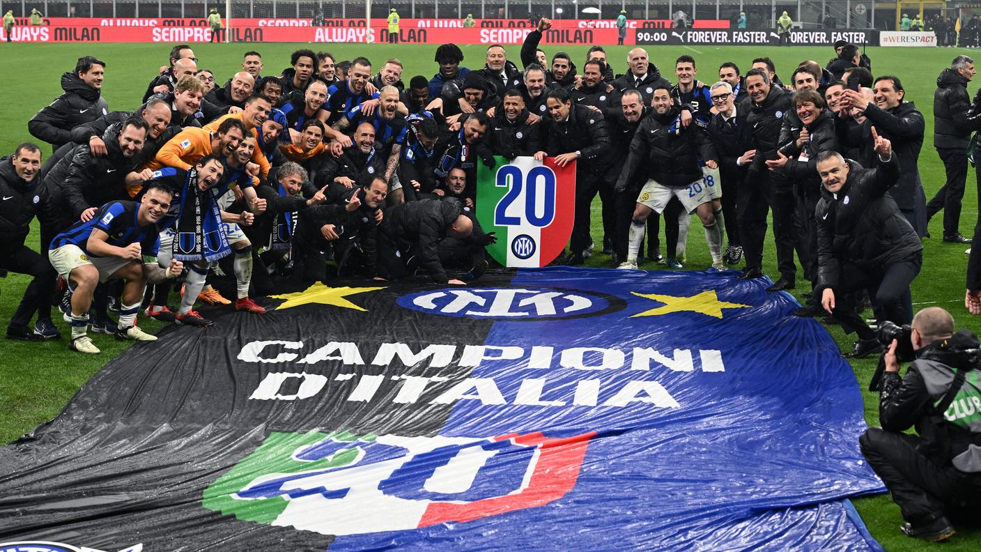 La gioia dei nuovi campioni d'Italia