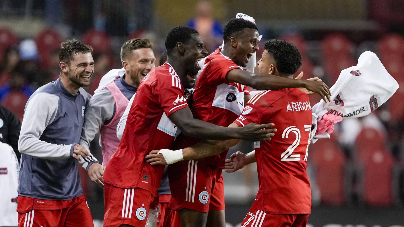 L'esultanza del terzino dopo il primo gol in MLS