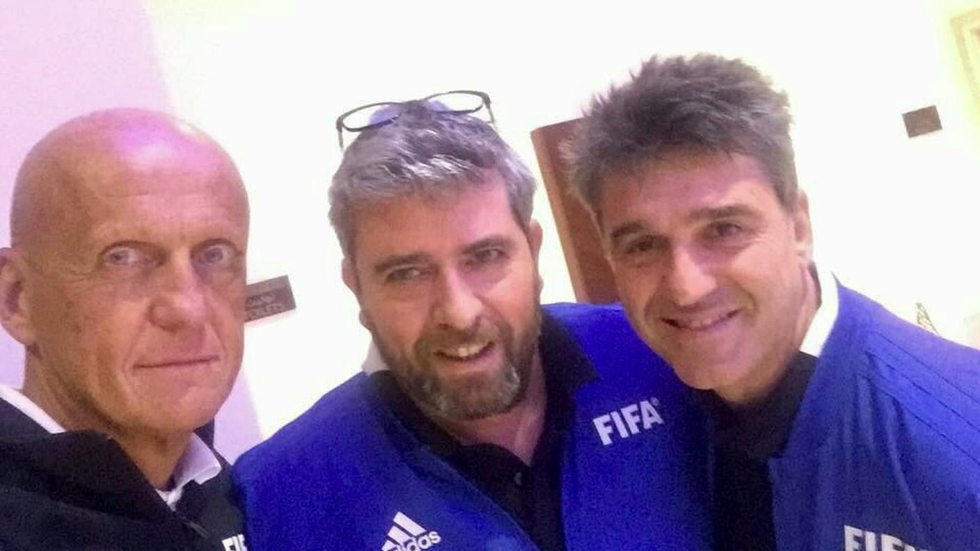 Con Pierluigi Collina e Massimo Busacca