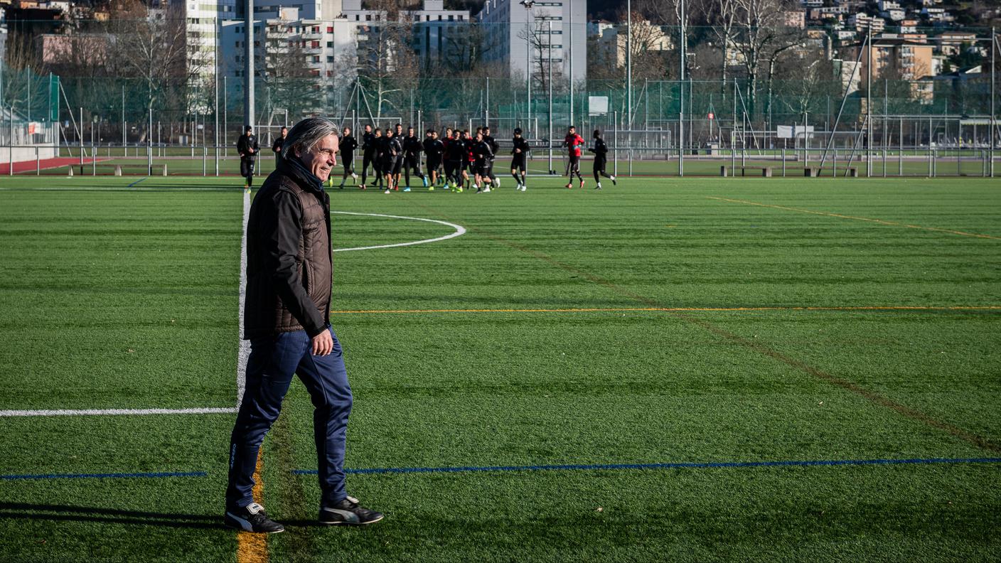 Il tecnico sui campi di Cornaredo