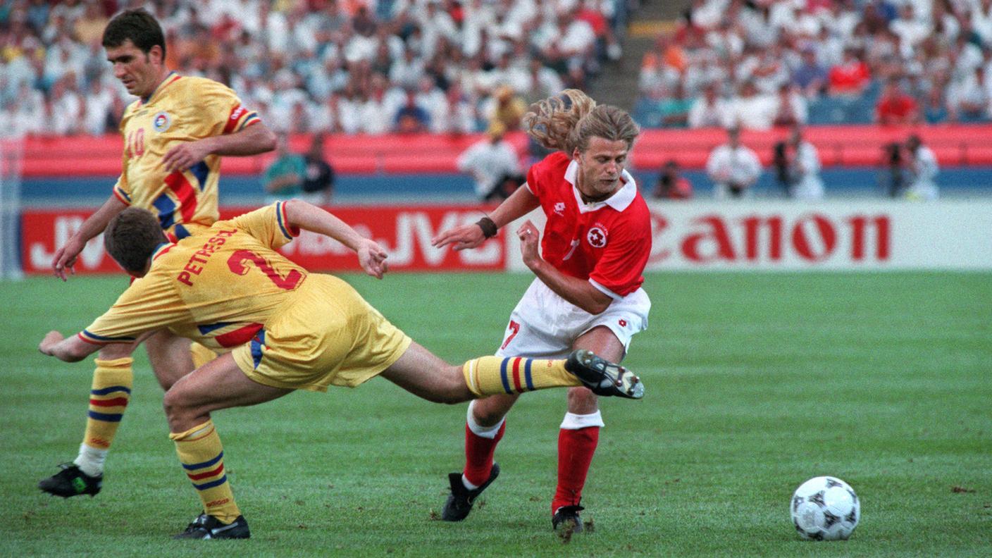 Alain Sutter nel leggendario match contro la Romania
