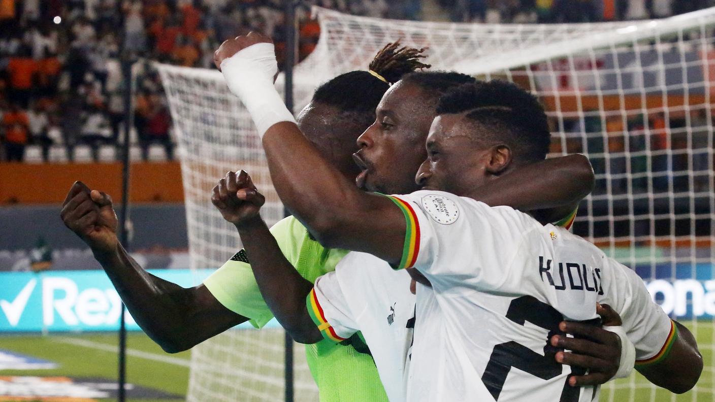 I festeggiamenti di Mohammed Kudus, autore dell'unica rete del match