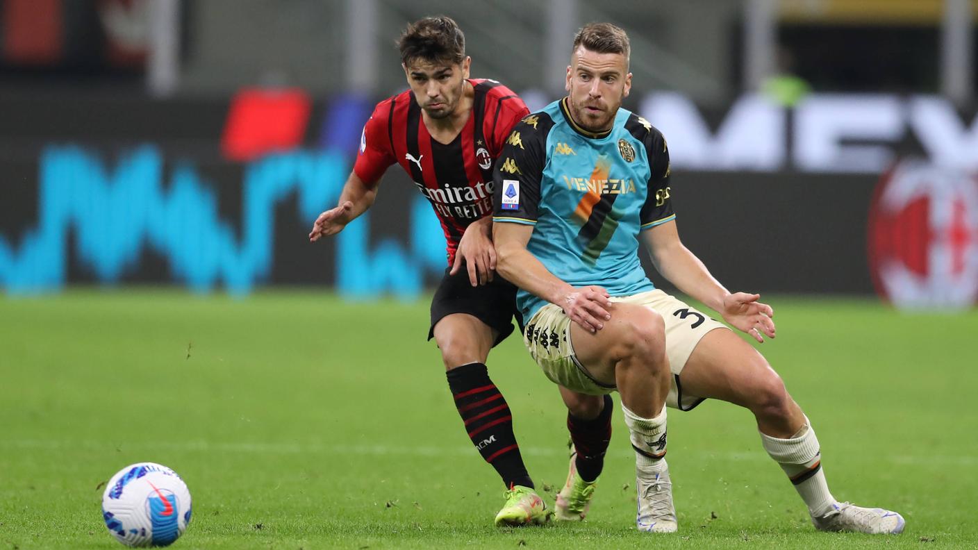 Con la maglia del Venezia in Serie A