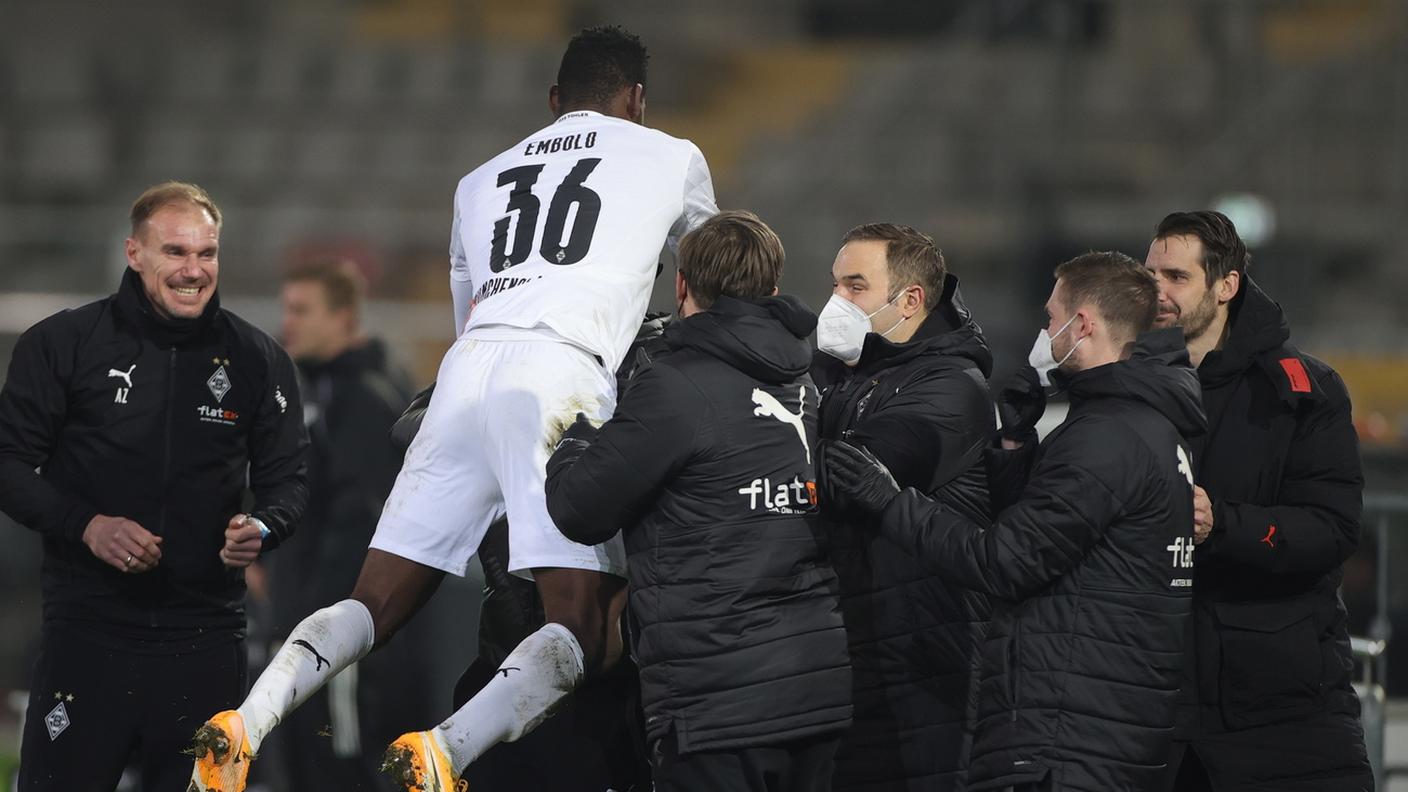 Tutta la gioia per un gol importante
