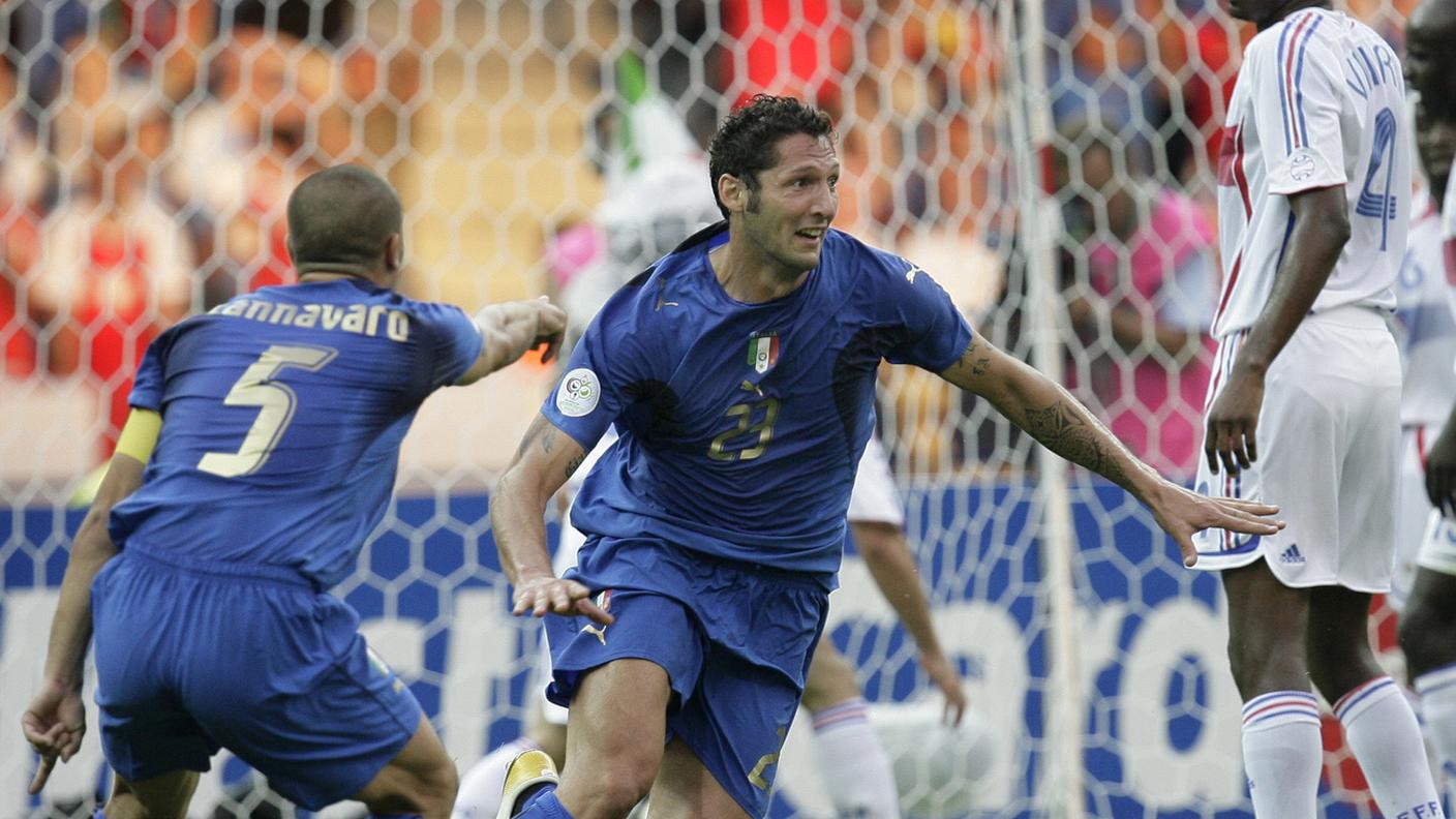 L'ex difensore festeggia la rete contro la Francia nella finale di Germania 2006