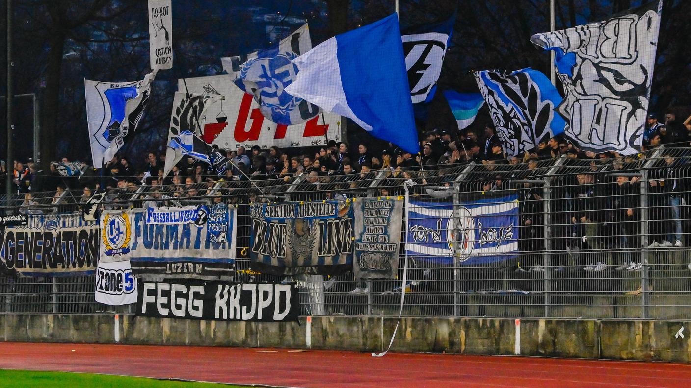 I supporter del Lucerna a Cornaredo