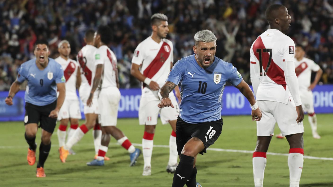 De Arrascaeta festeggia il suo gol partita
