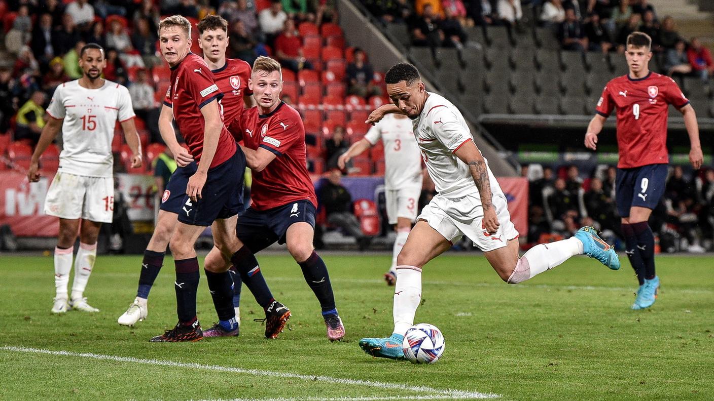 Il momento del gol dell'attaccante del Salisburgo