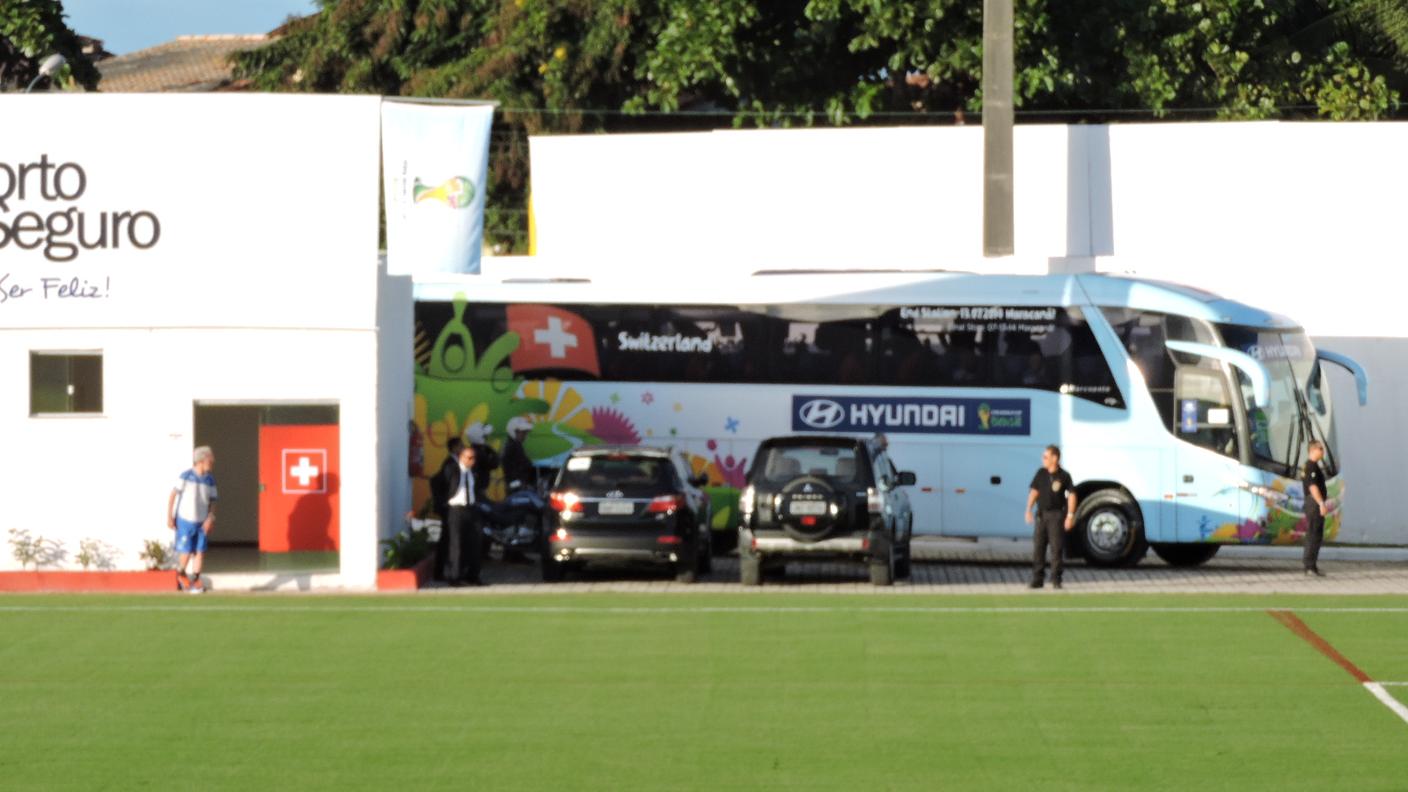 L'arrivo della squadra...