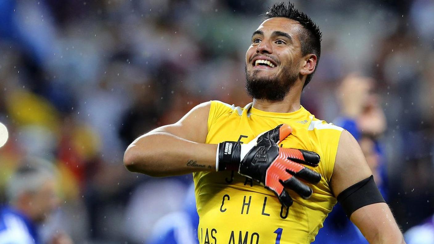 Tutta la gioia del portiere argentino