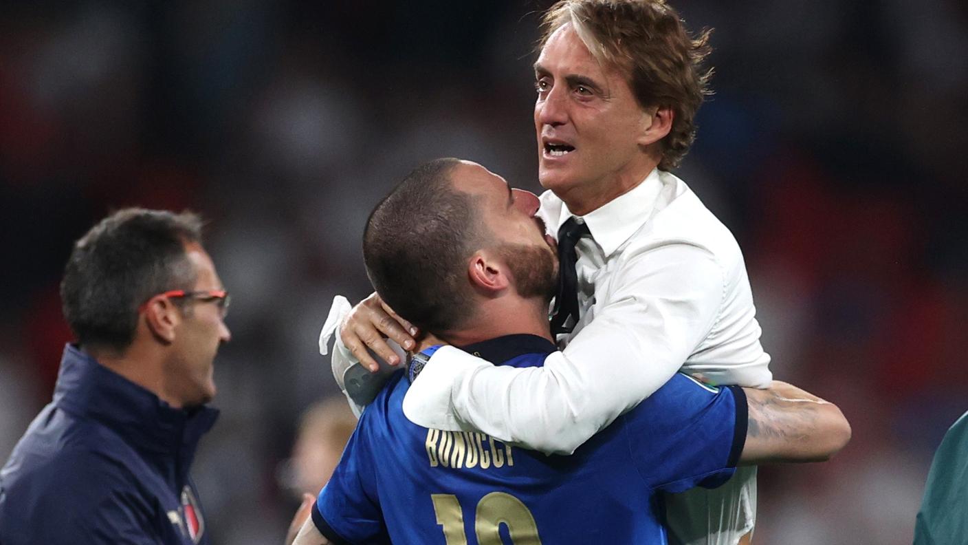 Il ct con Leonardo Bonucci