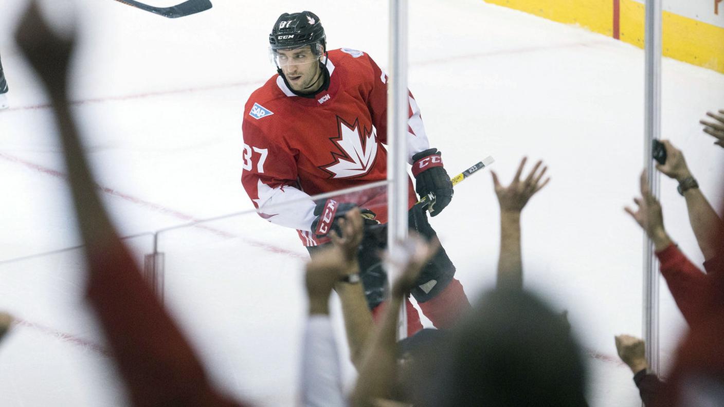 Patrice Bergeron, autore del 3-0