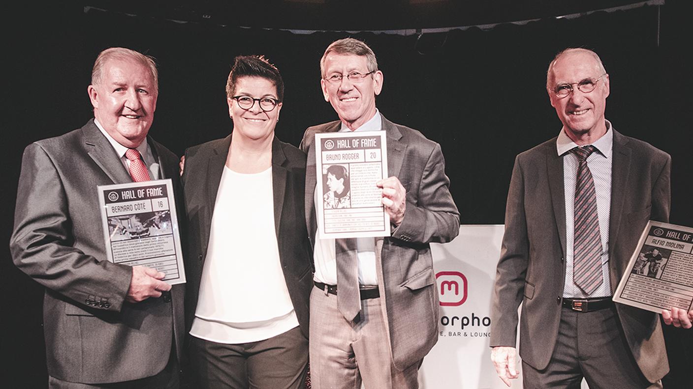 Il presidente Vicky Mantegazza con i tre premiati