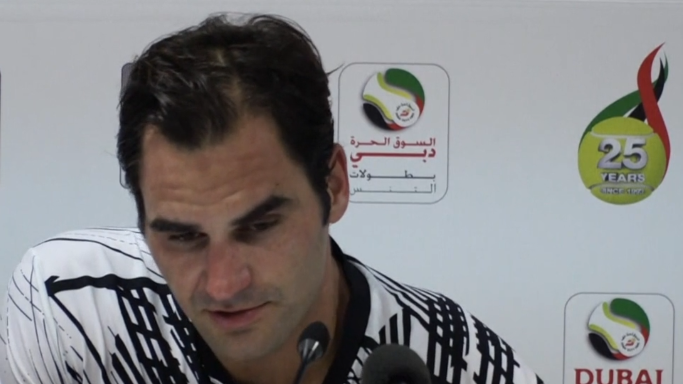 Roger Federer intervistato a Dubai