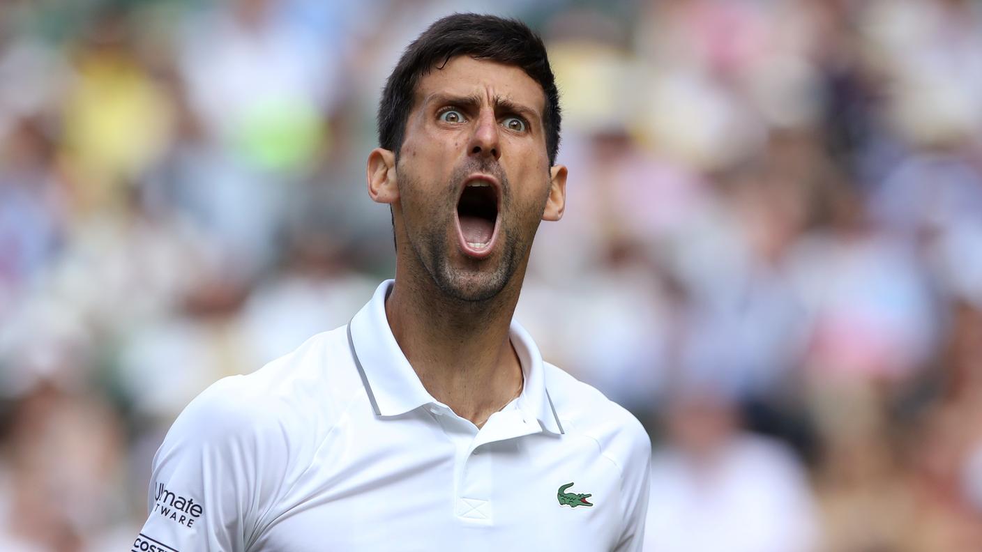 Tutta la grinta di Nole