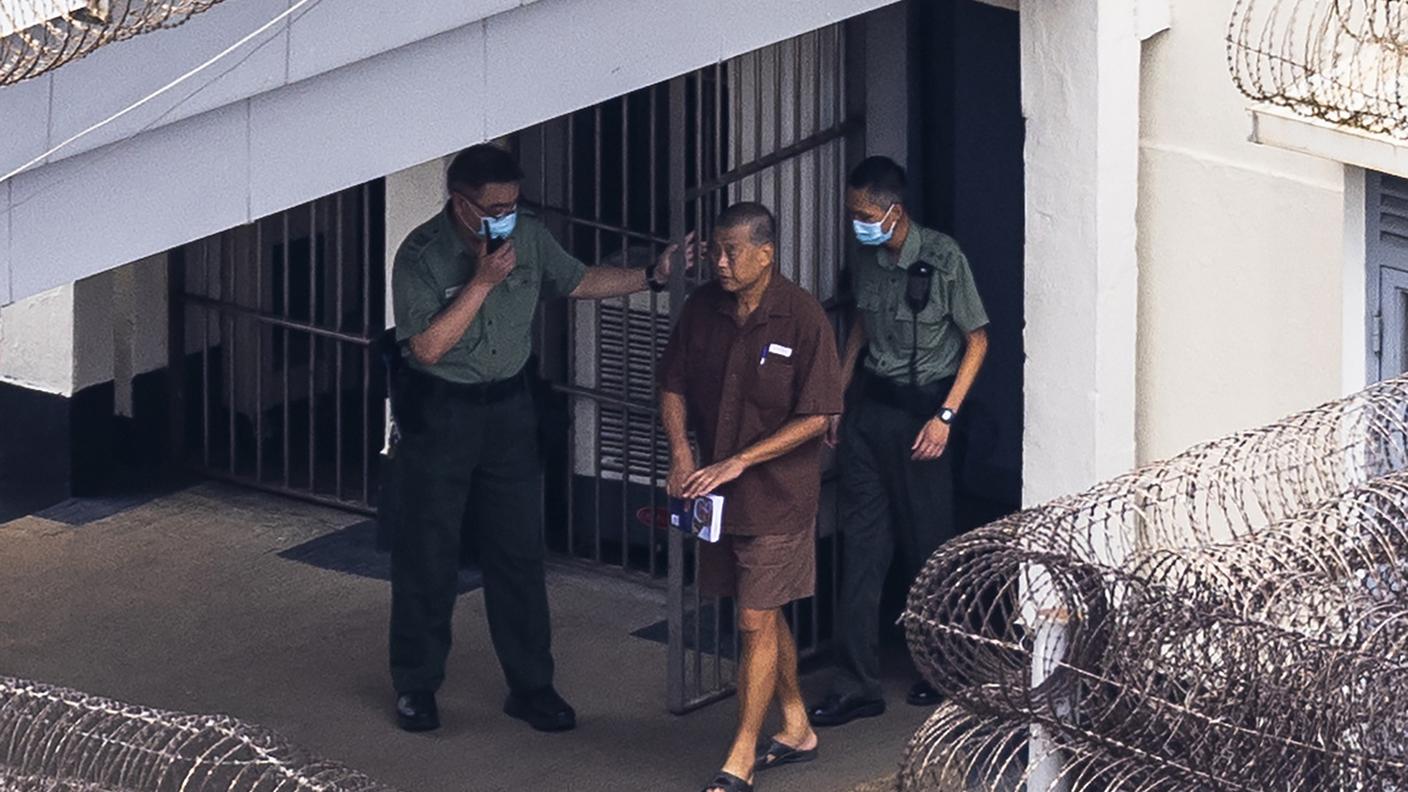 Jimmy Lai nella Stanley Prison di Hong Kong